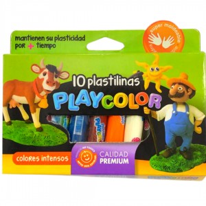 PLAYCOLOR PLASTILINA SURTIDA x 10u